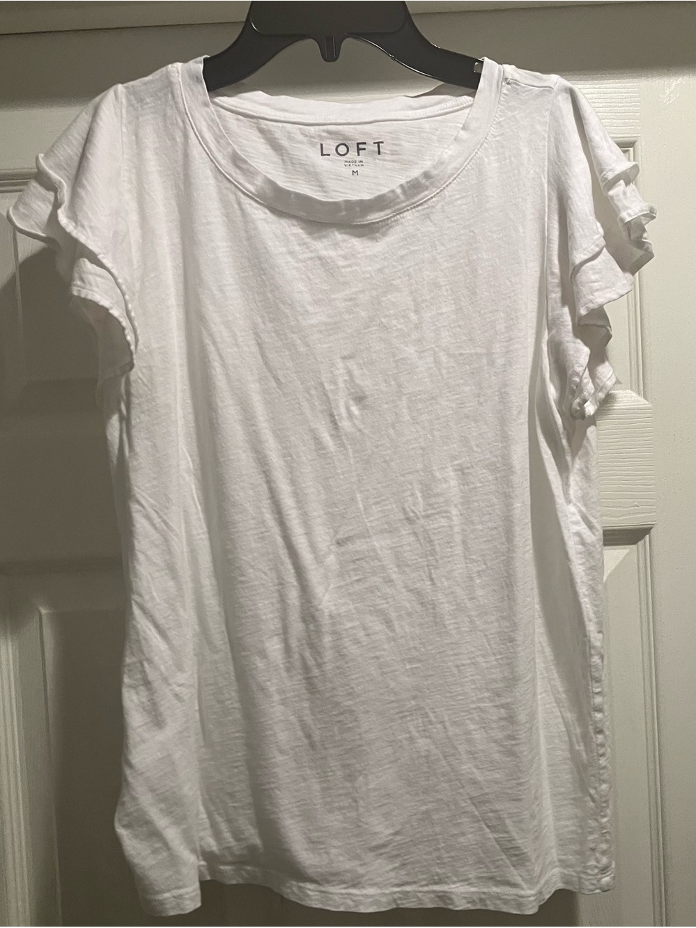 LOFT, White Top, Size Medium